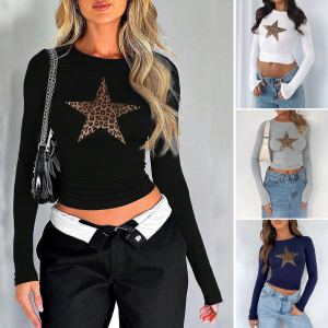 Chandail femme imprimé numérique taille basse manches