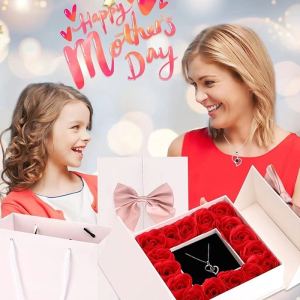 Collier projection « I Love You » femme cœur pêche
