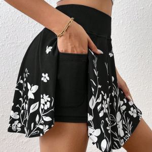 Short imprimé fleuri avec poches intérieures