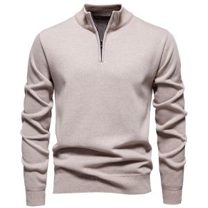 Tricot homme demi-fermeture éclair