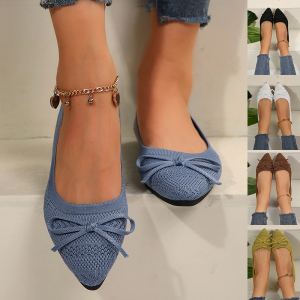 Moccassins pointus nœud mode femme
