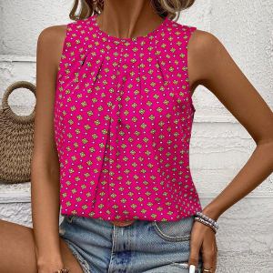 European And American Fashion Home Loose All-match Simple Sleeveless Top