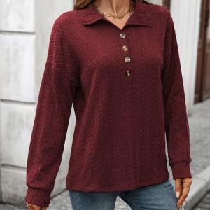 Chandail col polo manches longues
