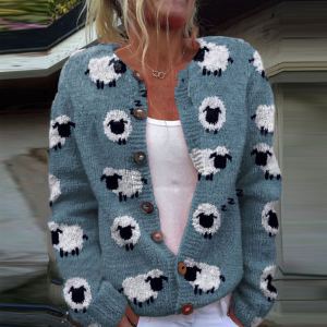 Cardigan tricot imprimé 3D