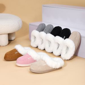 Pantoufles coton non-glissant femme douces