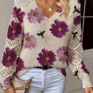 Cardigan cape imprimée décontractée