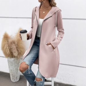 Sweat à capuche zippé street doublure velours manches longues