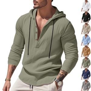 T-shirt molleton ample à capuchon pour homme