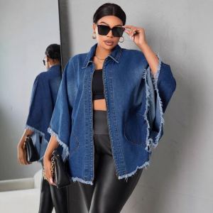 Veste lainage col revers ample mode