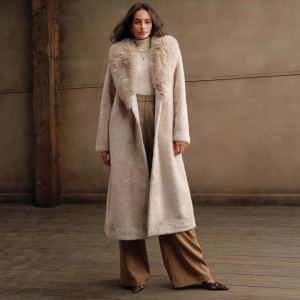 Manteau fausse fourrure automne hiver élégant