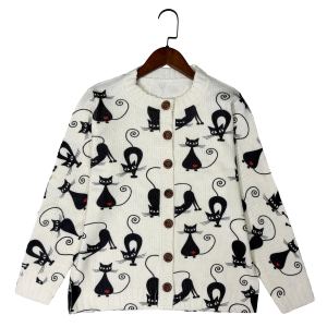 Cardigan décontracté garni noir et rubis femme