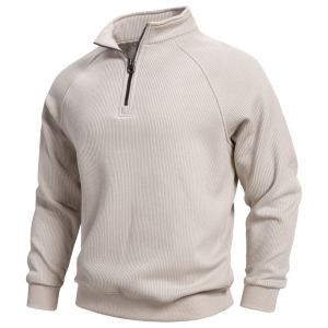 Chandail molleton col montant demi-zip homme