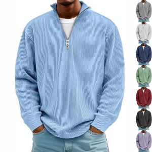 Chandail col montant corduroy homme casual