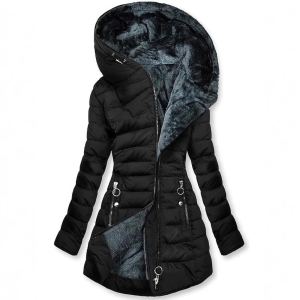 Manteau matelassé coton capuchon ajusté