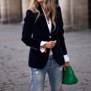 Manteau unie élégant mode femme
