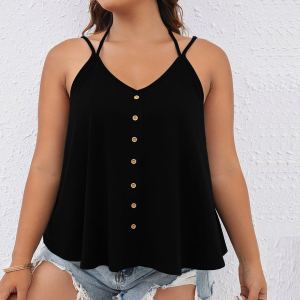 Débardeur V sexy ample polyvalent femme
