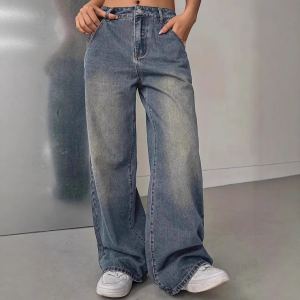 Jean vintage délavé américain européen femme