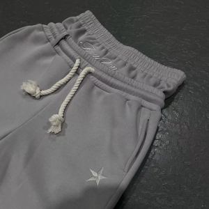 Pantalon molleton étoile brodée couple décontracté