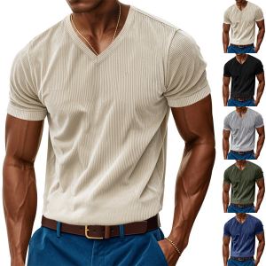 T-shirt homme col V décontracté