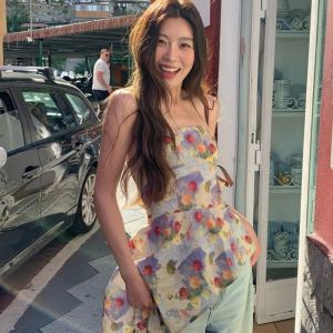 Pure And Alluring Style Oil Painting Print Tube Top For Women