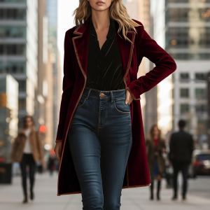 Manteau velours femme, sophistiqué et chic