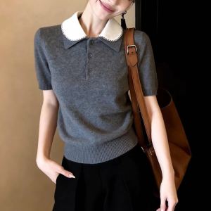 Chemise grise ample confortable, femme, amincissante, quotidienne