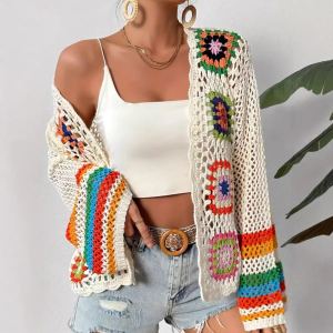 Cardigan crocheté main femme