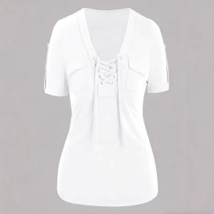 Chemise casual manches courtes femme