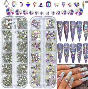 Décorations ongles cristal AB goutte d'eau 12 grilles
