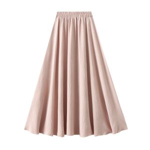 Jupe maxi taille haute drapée ample femme