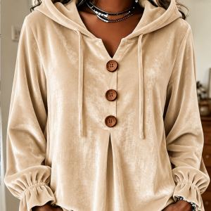 Chemise velours manches longues femme blouse